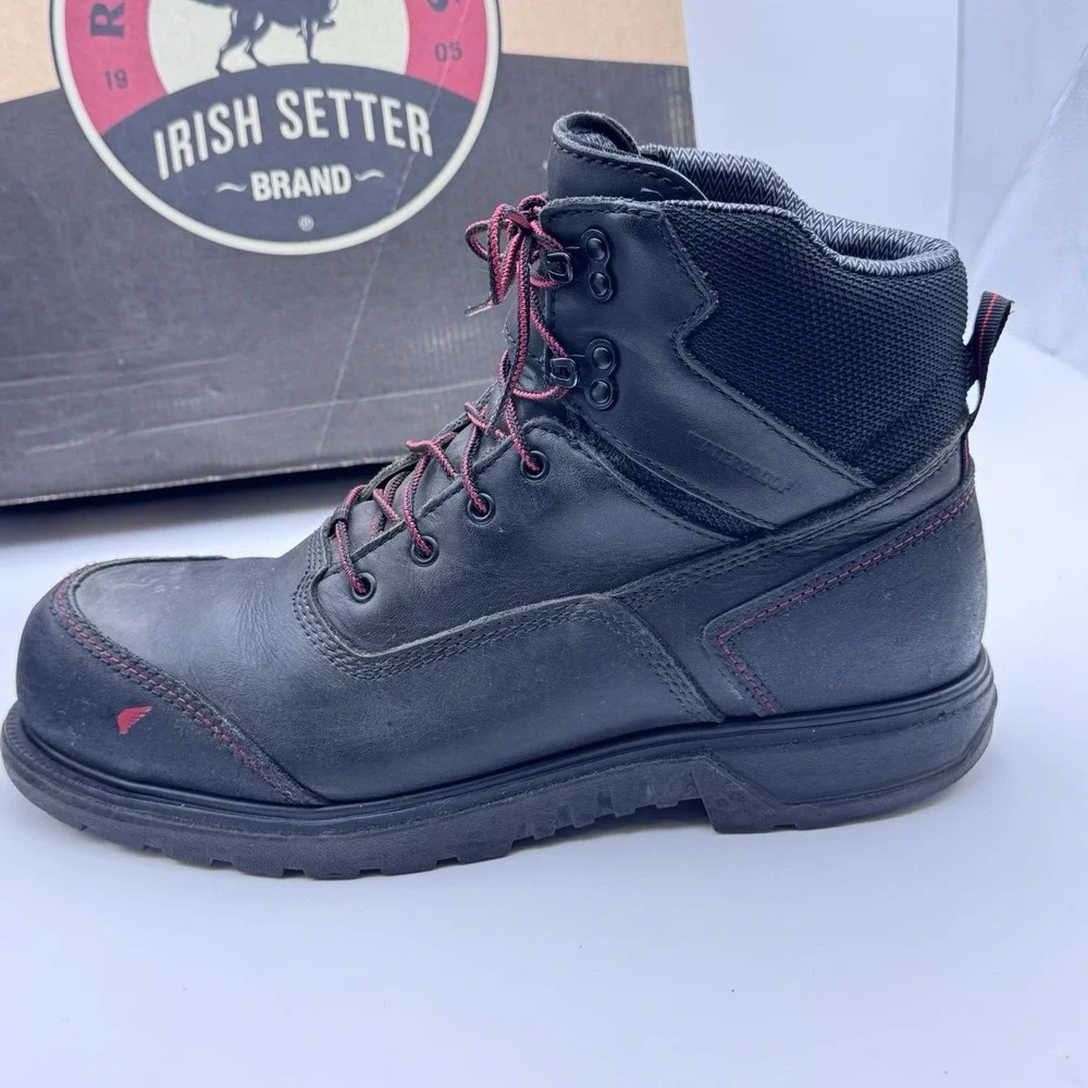 Red Wing 2400 EH Safety Toe Waterproof Work Boots Mens 10.5D Black ASTM F2413-11